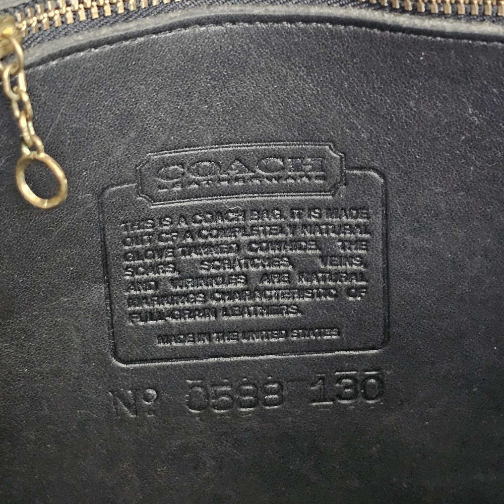 Rare! 80s Coach United States Stamp Ranch Stewardess Saddle Bag Black 0588-130 - Picture 15 of 16